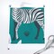 Teal Nature Animal Zebra Africa Wildlife Savanna Large Scale Safari Feathers Damask Grassland Custom Pre-pasted Wallpaper by Spoonflower Pre-Pasted Wallpaper 2FT Wide